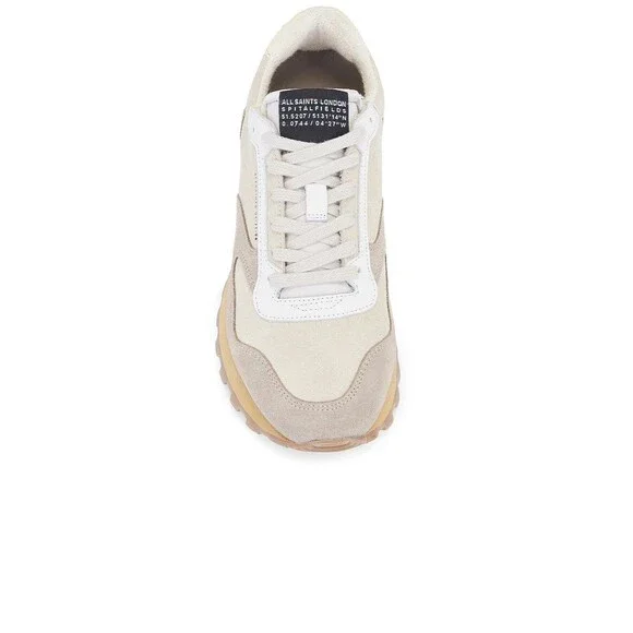 ALLSAINTS Rimini Low Top in Chalk White sneakers athletic running shoes suede